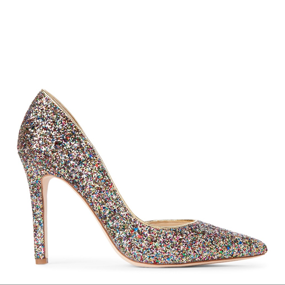 NEW Jessica Simpson Rainbow glitter heels 8 party